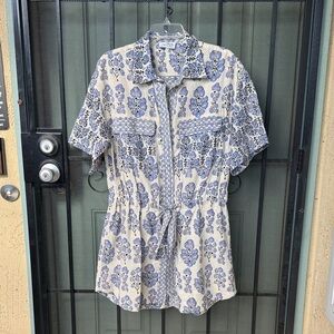 Omika Handmade Floral Button-Up Dress